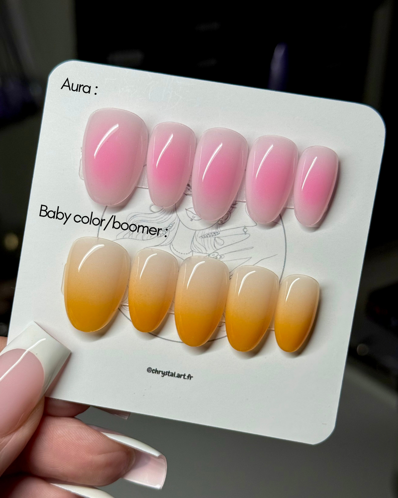 Baby color/Aura Nails